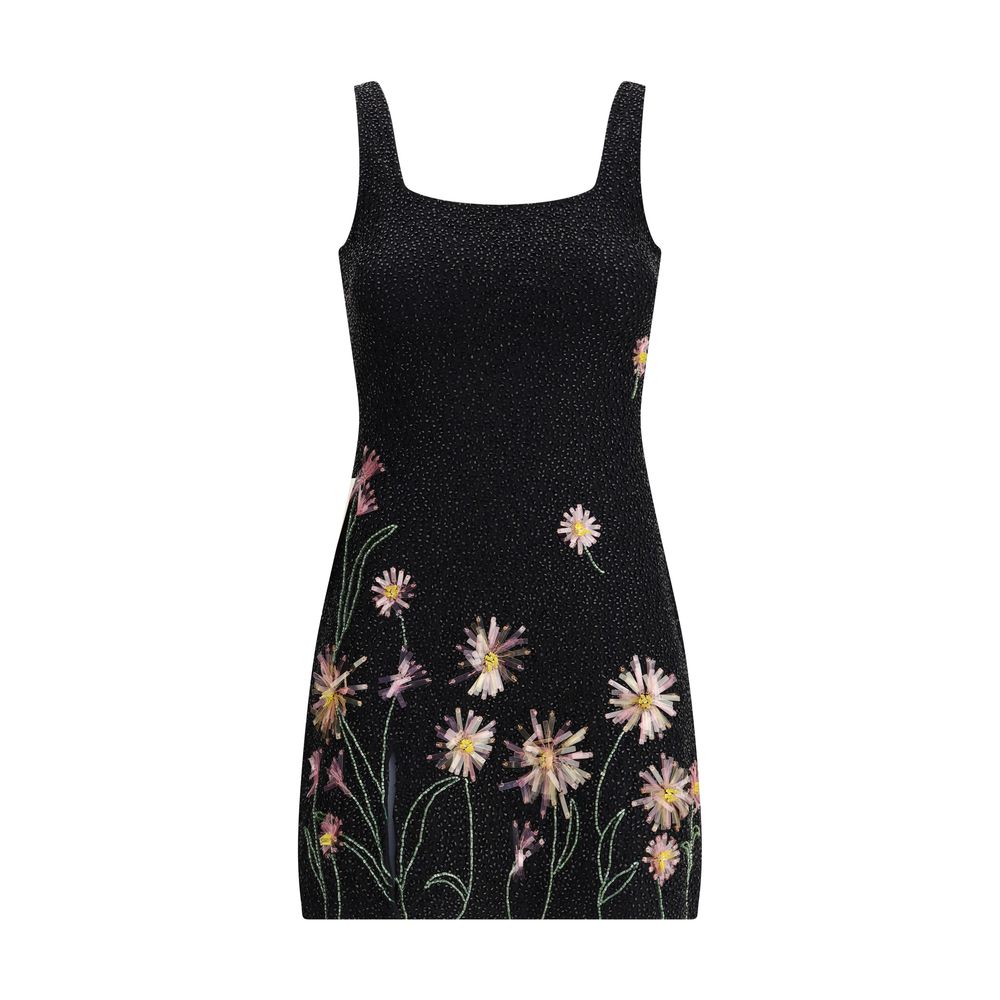 Staud Schwarzes Cocktailkleid aus Nylon
